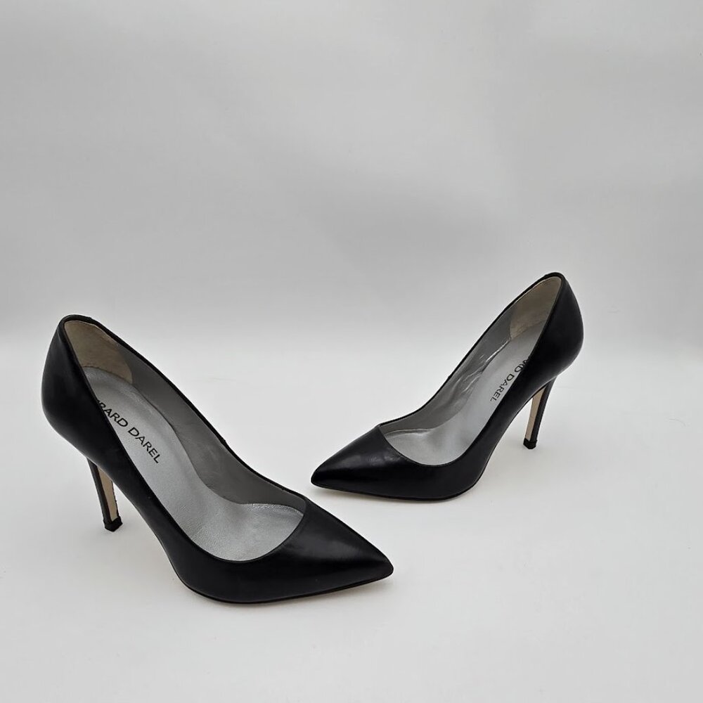 Gerard Darel black leather pointed-toe pumps Heels